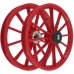 RODA PLAST. ARO 16 S/ EIXO VERMELHO (PAR)