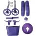 KIT PLASTICO ARO 16 ROXA C/CESTA S/RODA (WESTER)